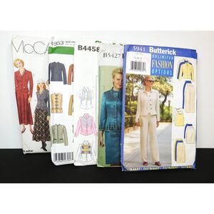 Womans Sewing Patterns Lot X 5 Size 6,8,10,12,14 Jacket Vest Pants